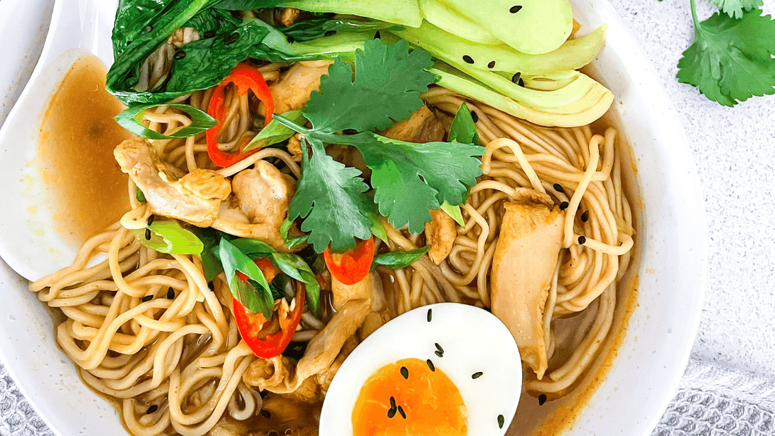 quick oriental chicken noodle soup asian recipe healthy just flavour