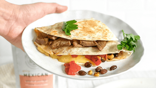 mexican beef quesadilla healthy recipe with just flavour natural mexican seasoning