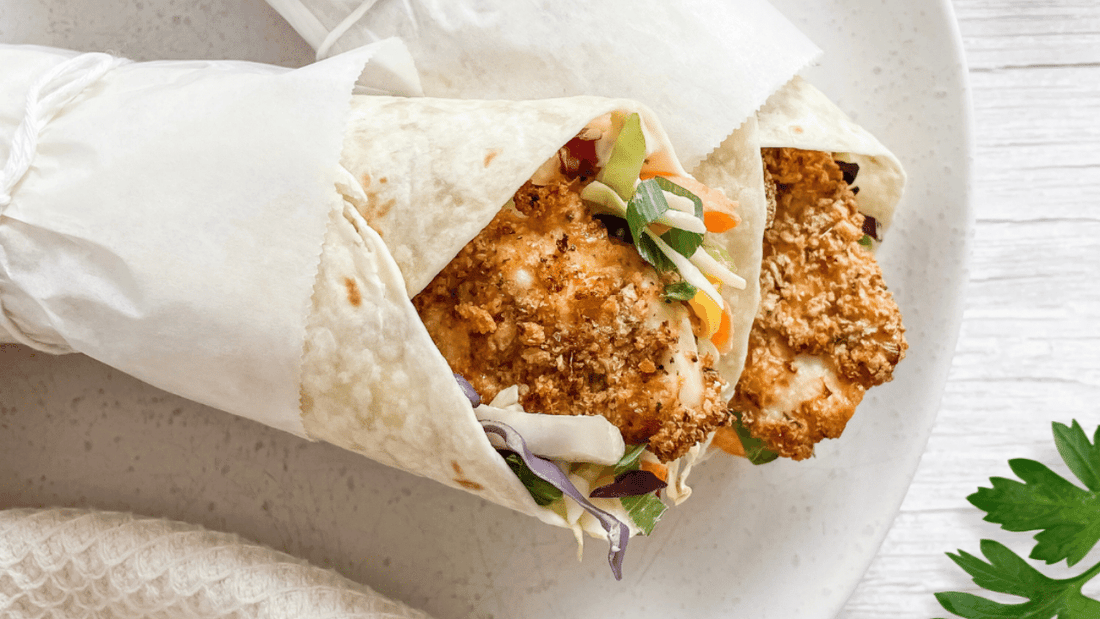 air fryer italian crumbed healthy homemade chicken wrap recipe with just flavour seasoning
